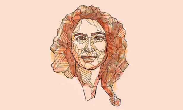 Graphic of Maya Foa created by RadioLab's More Perfect podcast