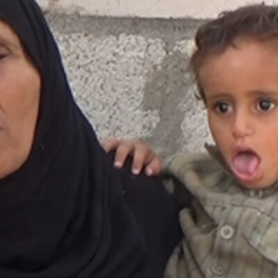 Twitter image of Fatim Saleh Mohsen al Ameri's mother and son