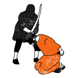 Graphic showing a beheading